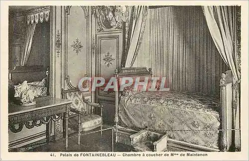 Ansichtskarte AK Palais de Fontainebleau Chambre a Coucher de Mme de Maintenon