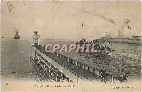 Cartes postales Le Havre Sortie d'un Torpilleur Bateau