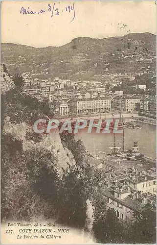 Cartes postales Nice Cote d'Azur le Port vu du Ch�teau Bateaux