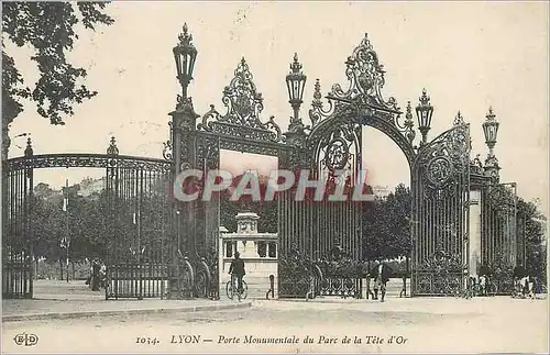 Cartes postales Lyon Porte Monumentale du Parc de la Tete d'Or