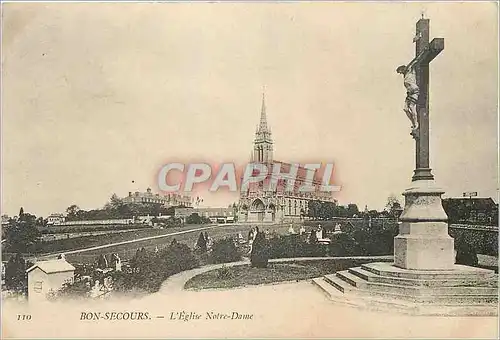Cartes postales Bonsecours l'Eglise Notre Dame Christ