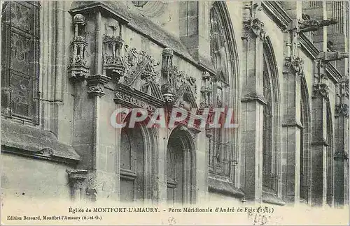 Cartes postales Eglise de Montfort l'Amaury Porte meridionale d'Andre de Foix