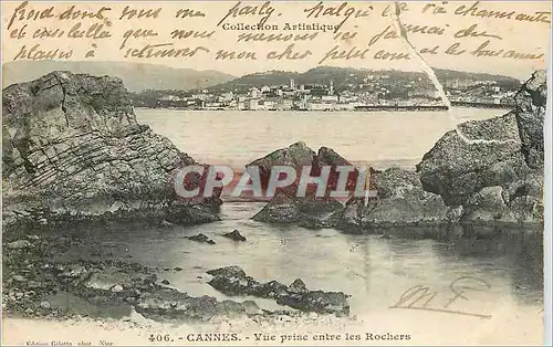 Cartes postales Cannes Vue Prise entre les Rochers
