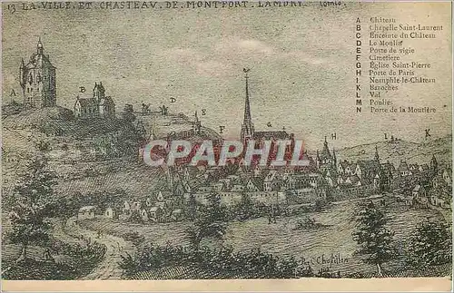 Cartes postales La Ville et Chasteav de Montfort Lamory