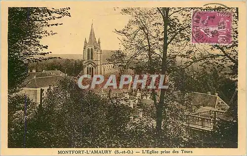 Cartes postales Montfort l'Amaury (S et O) l'Eglise prise des Tours