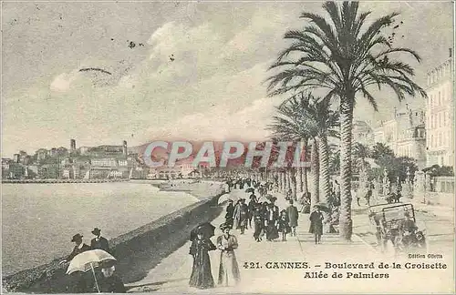 Cartes postales Cannes Boulevard de la Croisette Automobile