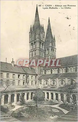 Cartes postales Caen Abbaye aux Hommes Lycee Malherbe Le cloitre