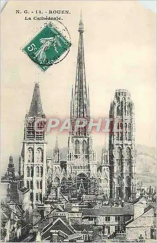 Cartes postales Rouen la Cathedrale