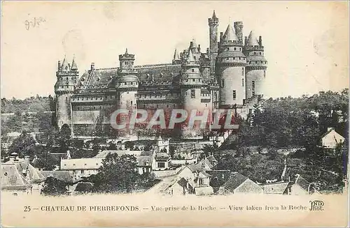 Cartes postales Chateau de Pierrefonds Vue Prise de la Roche