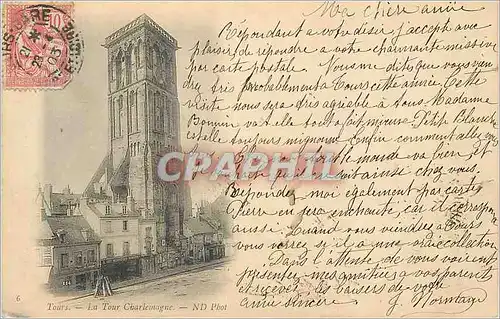 Cartes postales Tours la Tour Charlemagne (carte 1900)