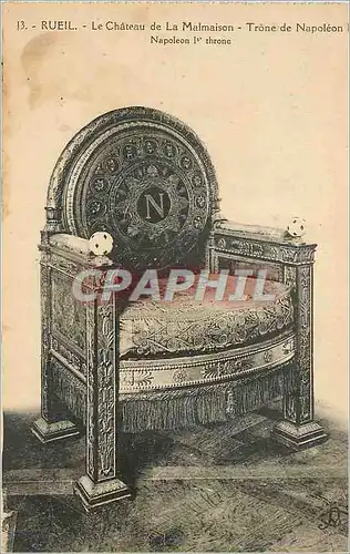 Cartes postales Rueil le Chateau de la Malmaison Le trone de Napoleon 1er