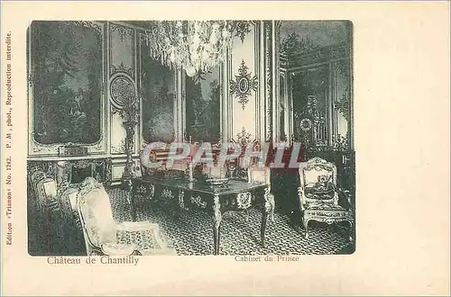 Cartes postales Chateau de Chantilly Cabinet du Prince