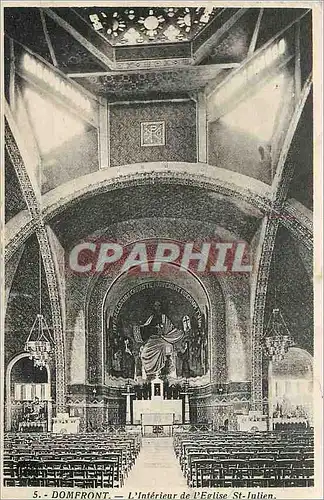 Ansichtskarte AK Domfront l'Interieur de l'Eglise St Julien