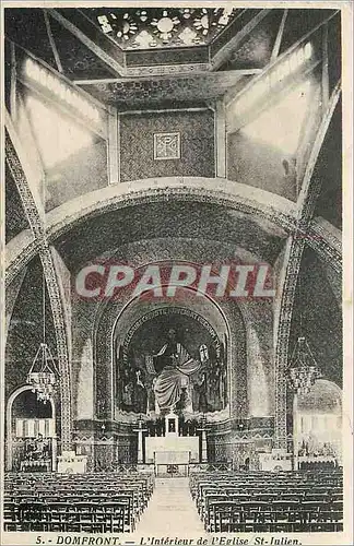 Cartes postales Domfront l'Interieur de l'Eglise St Julien