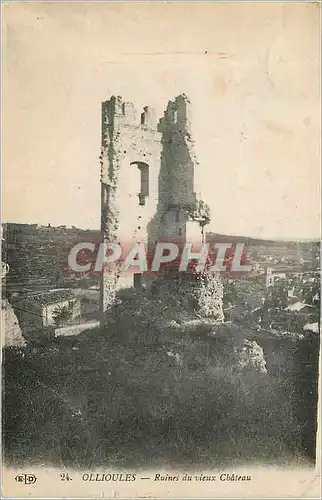 Cartes postales Ollioules Ruines du Vieux Chateau