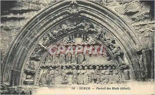 Cartes postales Semur Portail des Bleds (Detail)
