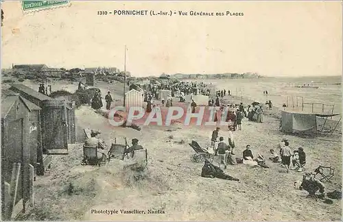 Cartes postales Pornichet (L Inf) Vue Generale des plages