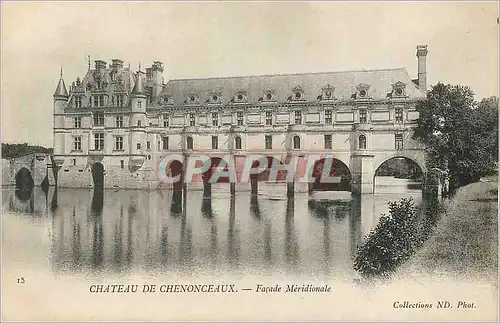 Cartes postales Chateau de Chenonceaux Facade Meridionale