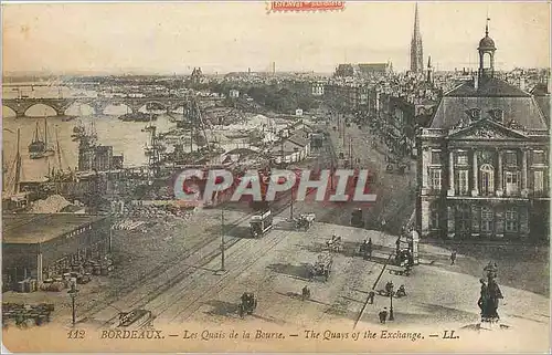 Ansichtskarte AK Bordeaux Les Quais de la Bourse