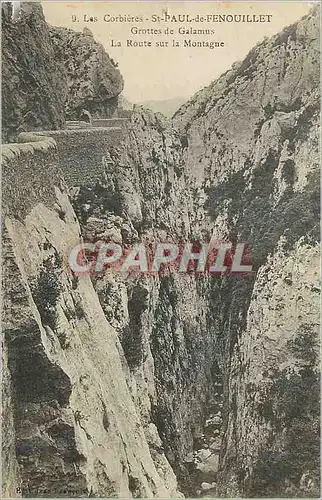 Cartes postales Les Corbieres St Paul de Fenouillet Grottes de Galamus la Route sur la Montagne