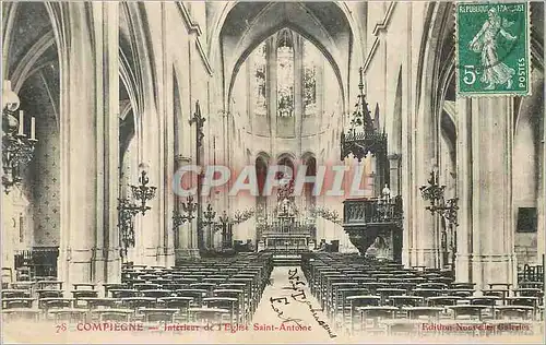 Ansichtskarte AK Compiegne Interieur de l'Eglise Saint Antoine