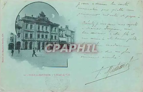 Cartes postales Pont a Mousson L'Hotel de Ville (carte 1900)
