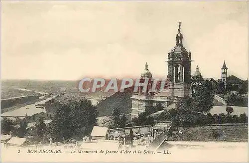 Ansichtskarte AK Bon Secours Le Monument de Jeanne d'Arc et la Seine