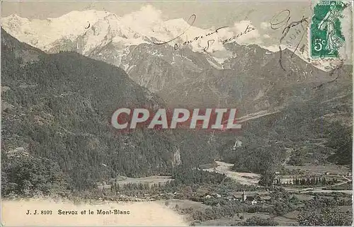 Cartes postales Servoz et le Mont Blanc