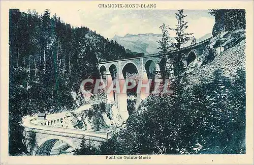 Ansichtskarte AK Chamonix Mont Blanc Pont de Sainte Marie