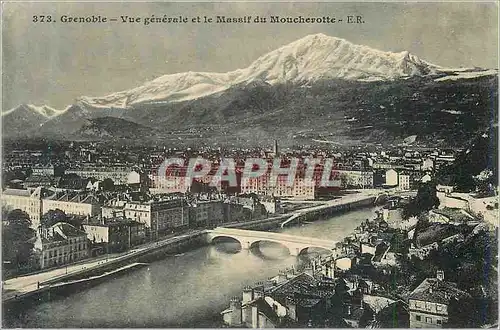 Ansichtskarte AK Grenoble Vue Generale et le Massif du Moucherotte