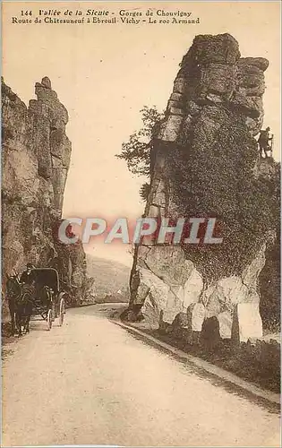 Ansichtskarte AK Gorges de Chouvigny Route de Chateauneuf a Ebreuil Caleche