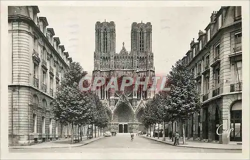 Moderne Karte Reims La Cathedrale