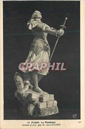 Cartes postales Paris Le Pantheon Jeanne d'Arc par H Allouard
