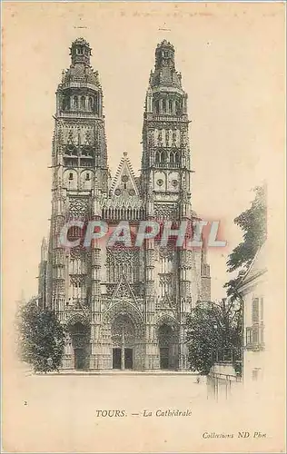 Cartes postales Tours La Cathedrale