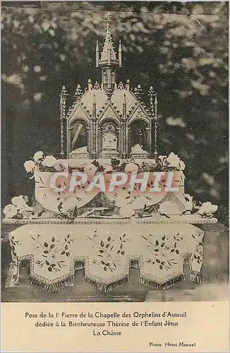 Cartes postales La Chasse Pose de la Pierre de la Chapelle des Orphelins d'Auteuil dediee a la Bienheureuse Ther