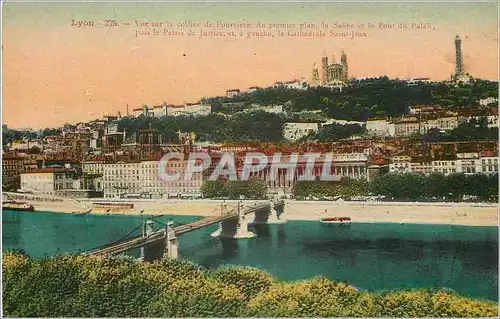 Cartes postales Lyon Vue sur la Colline de Fourviere