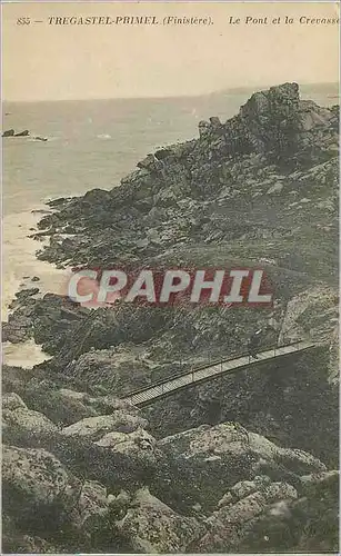 Ansichtskarte AK Tregastel Primel (Finistere) Le Pont et la Crevasse
