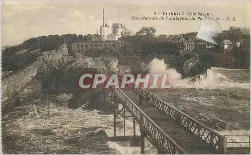Cartes postales Biarritz (Cote Basque) Vue Generale de l'Atalaye et du Port Vieux
