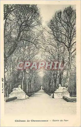 Cartes postales Chateau de Chenonceaux Entree du Parc
