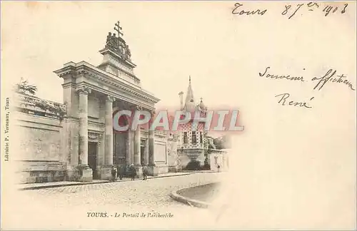 Cartes postales Tours Le Portail de l'Archeveche (carte 1900)