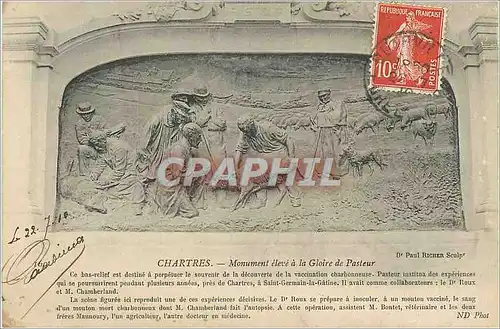 Ansichtskarte AK Chartres Monument eleve a la Gloire de Pasteur