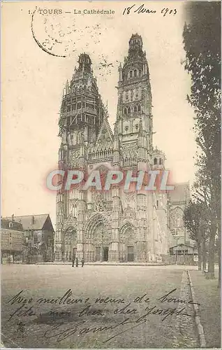 Cartes postales Tours La Cathedrale