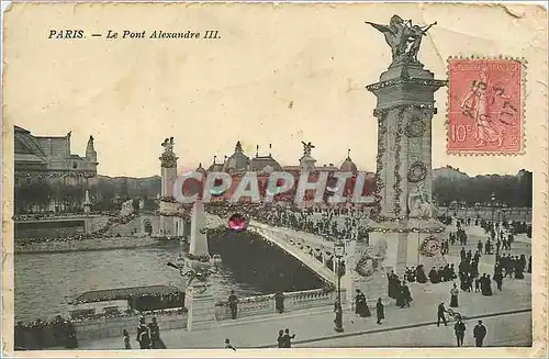 Cartes postales Paris Le Pont Alexandre III