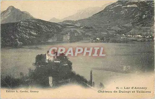 Cartes postales Lac d'Annecy Chateau de Duingt et Talloires