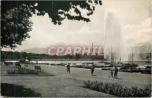 Cartes postales moderne Geneve Quai Gustave Ador et le Jet d'Eau (120 m)