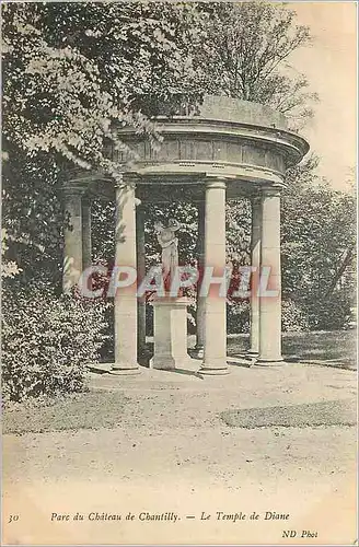 Cartes postales Parc du Chateau de Chantilly Le Temple de Diane
