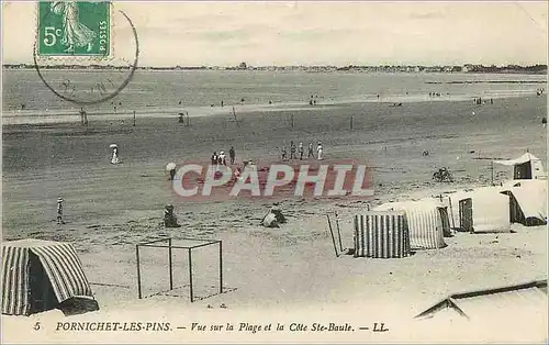 Ansichtskarte AK Pornichet les Bains Vu sur la Plage et la Cote Ste Baule