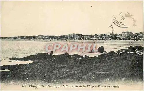 Ansichtskarte AK Pornichet (L Inf) L'Ensemble de la Plage Vue de la Pointe