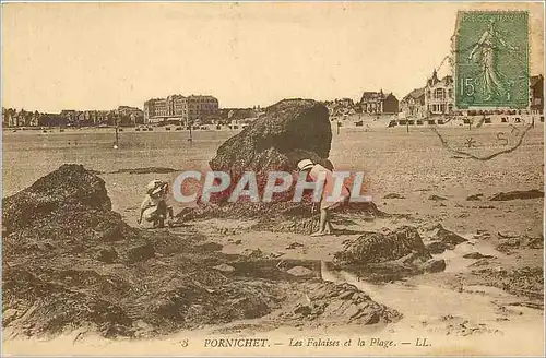 Ansichtskarte AK Pornichet Les Falaises et la Plage