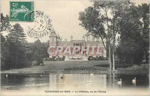 Cartes postales Ferrieres en Brie Le Chateau vu de l'Etang